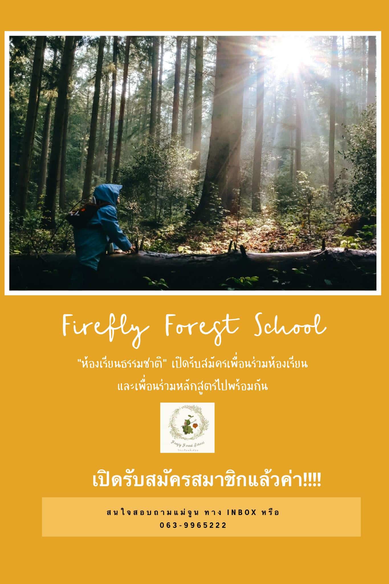 Firefly Forest School 
โรงเรียนหิ่งห้อย “ห้องเรียนธรรมชาติ”
.

 โรงเรียนที่สร้า...