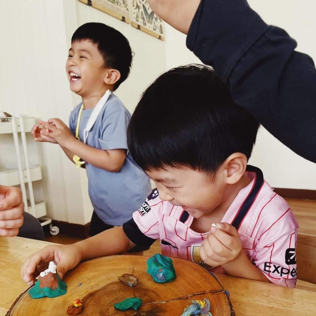 Adventurers laughing Program (4–5 Years, K2) Nature-Based Kindergarten in Bangkok | Firefly_2342568 BE_250424_1