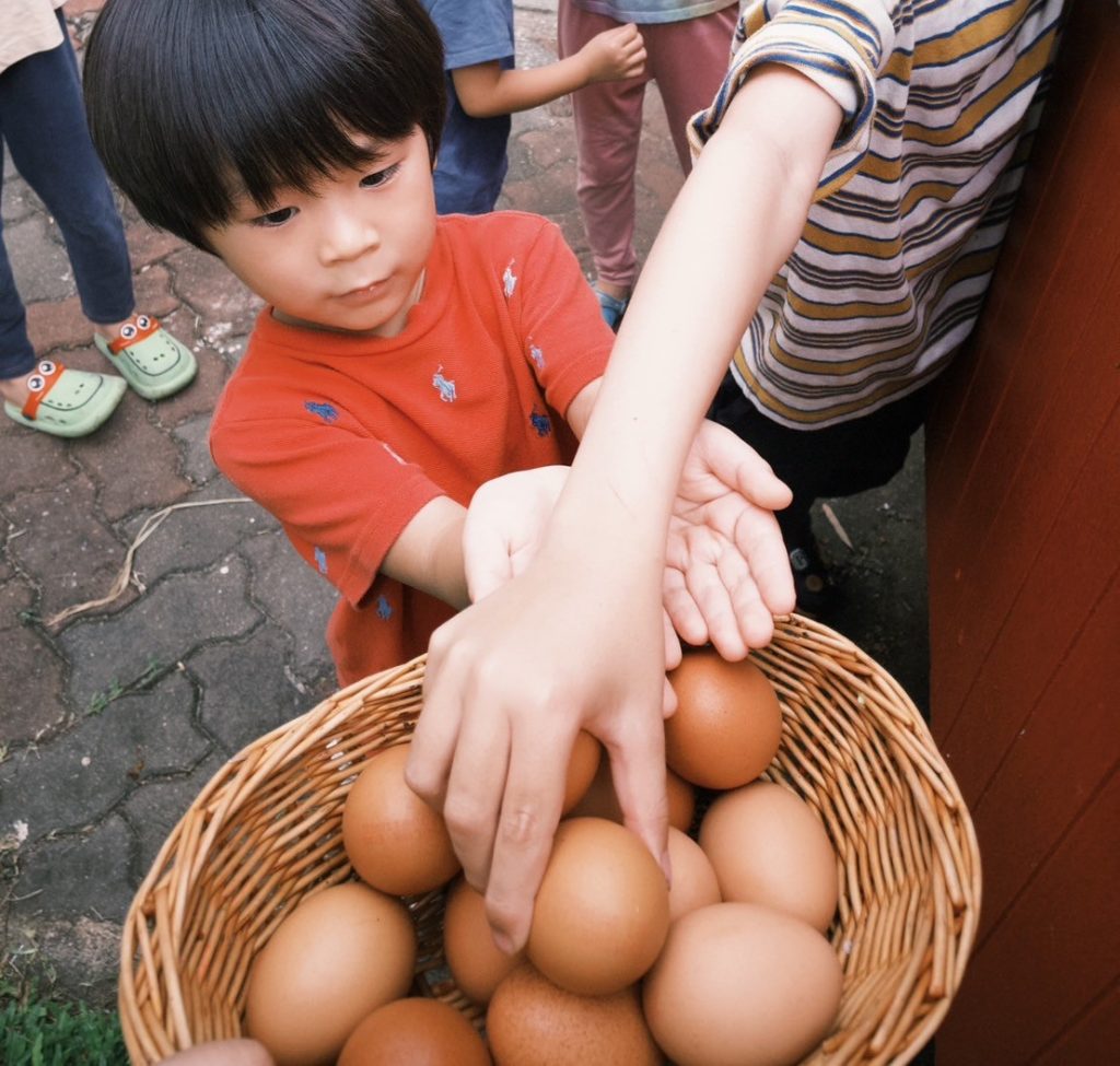 children on a forest adventure during an outdoor summer camp at Firefly Forest School in Bangkok.

